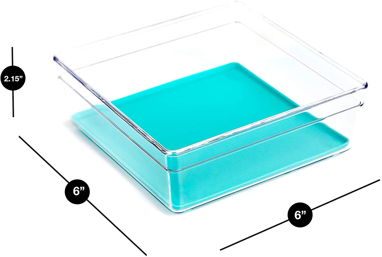 Plastic Drawer Organizer - 6 X 6 Inch